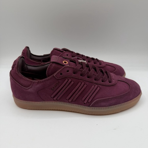 Adidas Samba Deep Hue Pack Shoes Womens 7.5 Burgundy/Maroon Gum Sneakers BY2834 - Picture 2 of 15